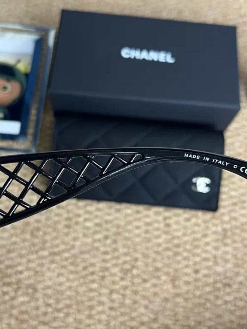 ✨ CHANEL CH5566 Black Sunglasses • Gold CC Logo • New Authentic